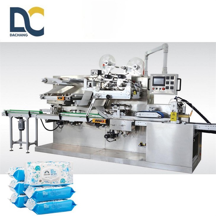 Täisautomaatne niiskete salvrätikute pakkimismasin